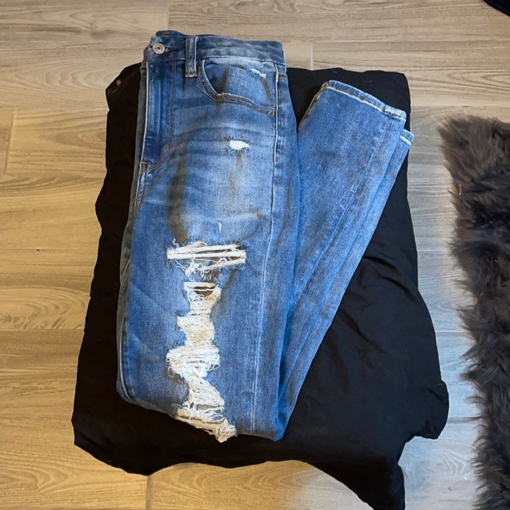 hi-rise american eagle jeans